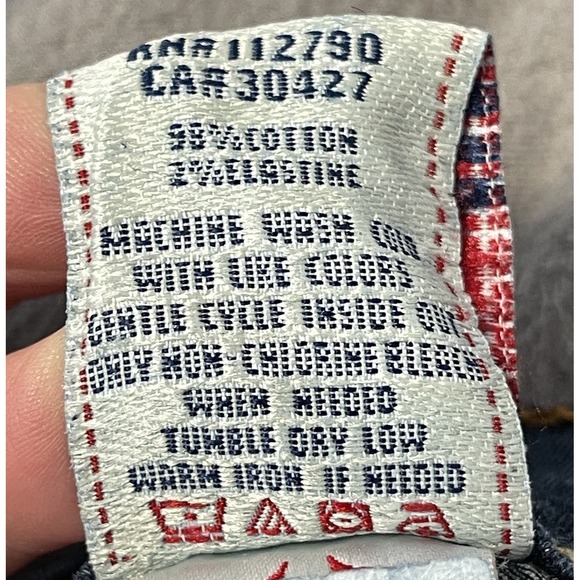 True Religion Jeans Womens 25 Blue Misty Skinny Stretch Denim Made in USA Flap - Picture 7 of 12